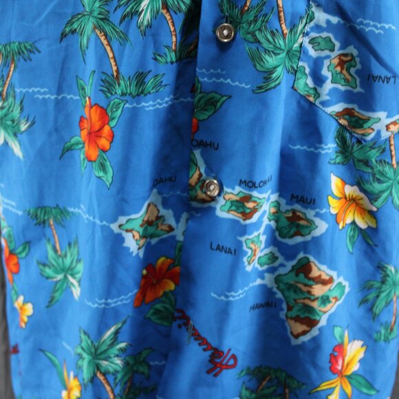 Vintage Hawaiian Shirt - Island Patter with Flowers Made in Hawaii - Mens L - Picture 4 of 10